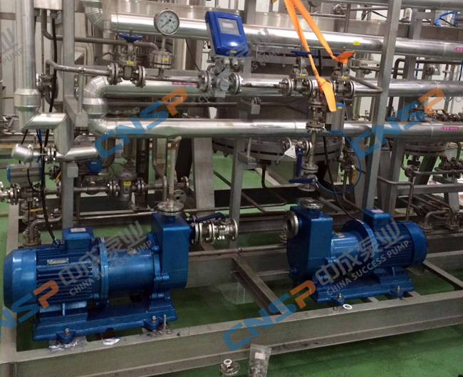 中成泵業為東富龍做磁力泵現場安裝及技術指導